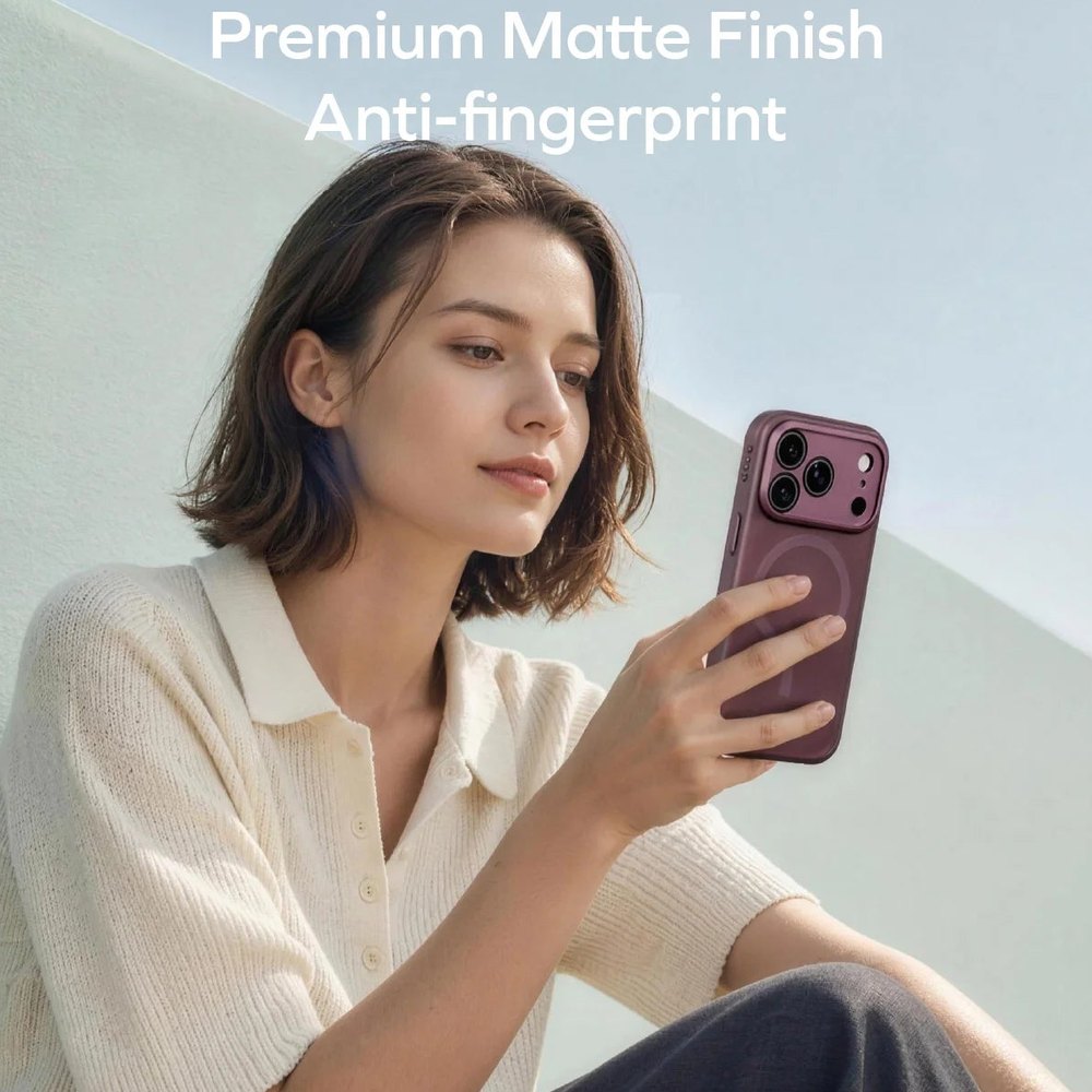 A slim case held on an iPhone