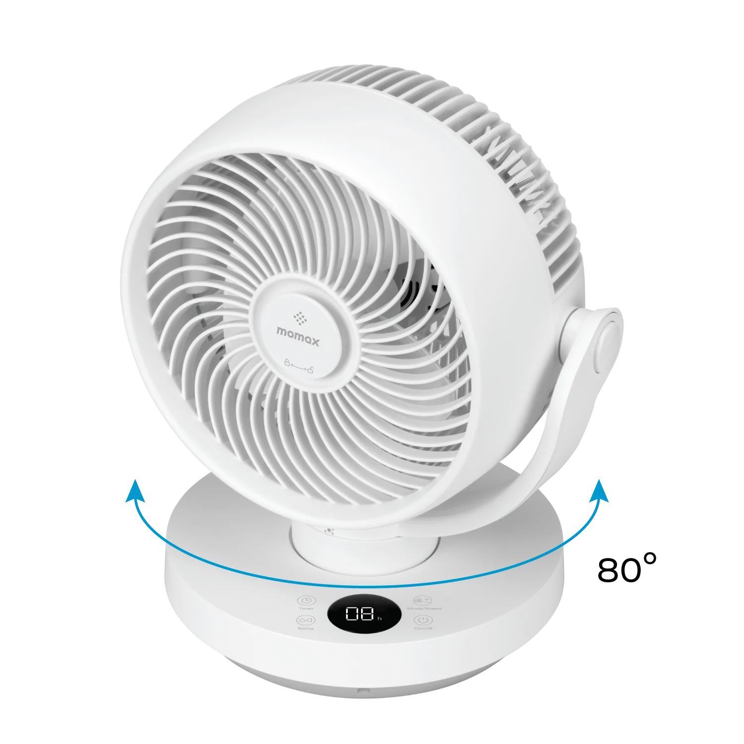 MOMAX Airoma 3D Air Circulation Diffuser Fan — IF16 · White