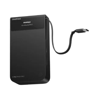 MOMAX 1-PAC Pass Pro+ Battery Pack — IP175HK · 10000mAh · 45W · Black