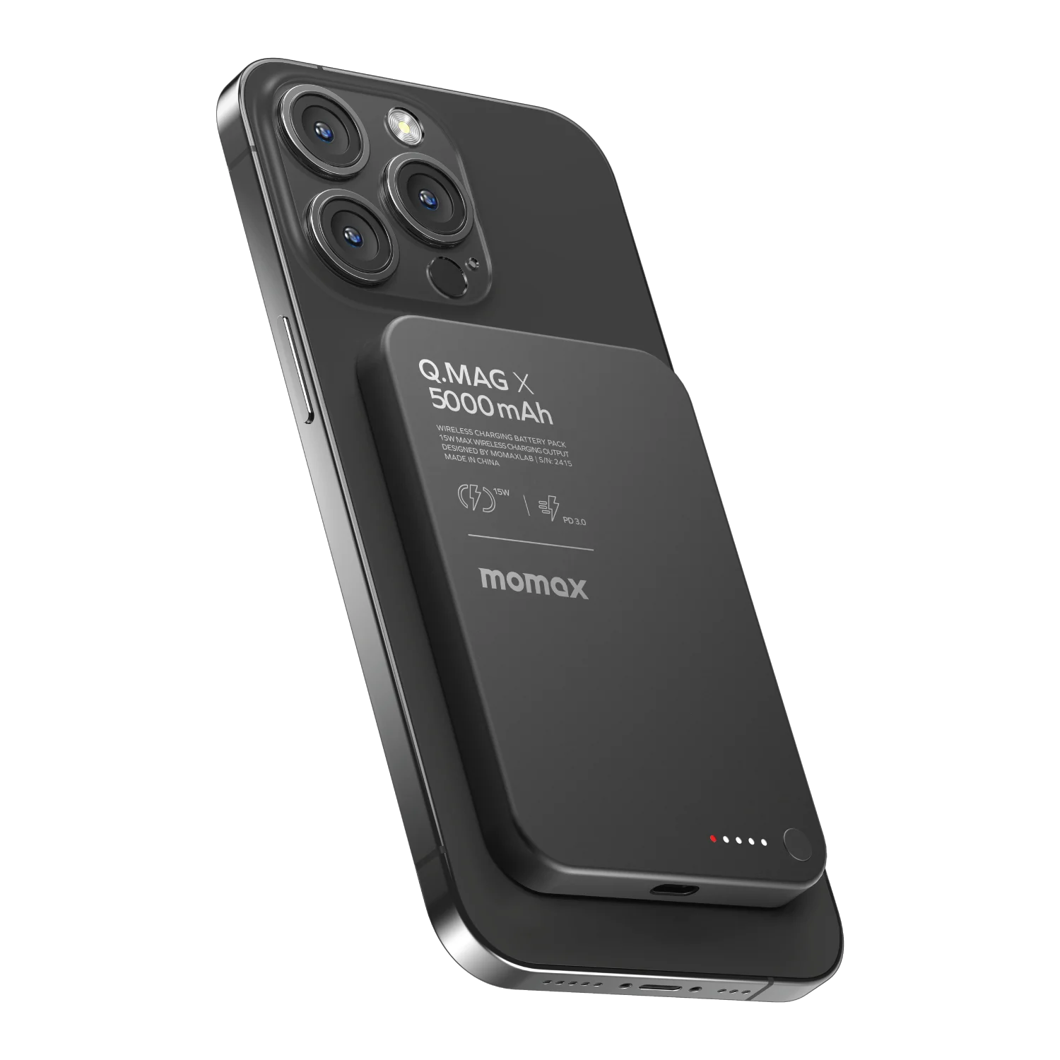 MOMAX Q.Mag X Battery Pack - IP116A · 5000mAh · black