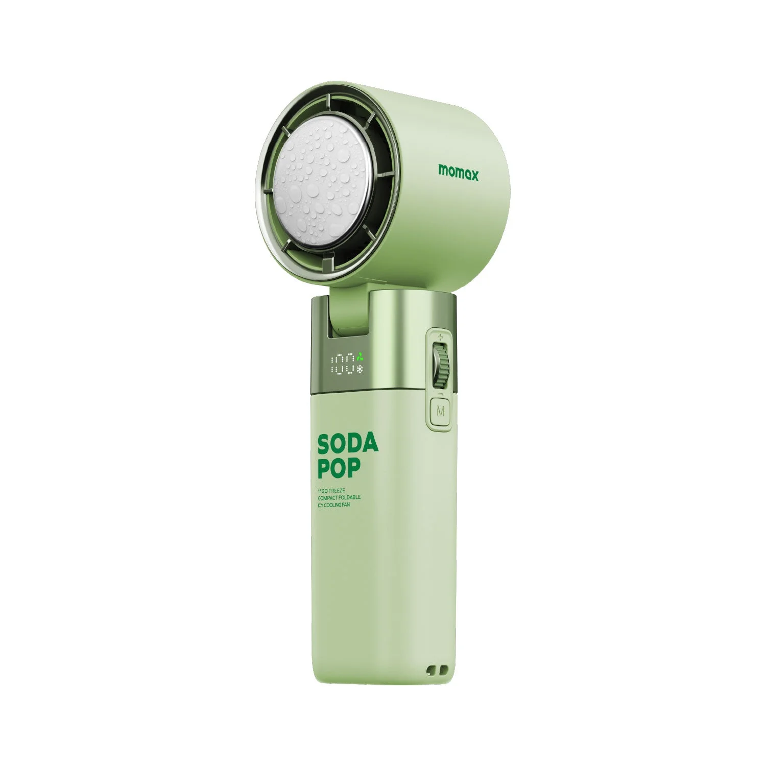 MOMAX 1°GO FREEZE Compact Foldable Icy Cooling Fan — IF21 · Green