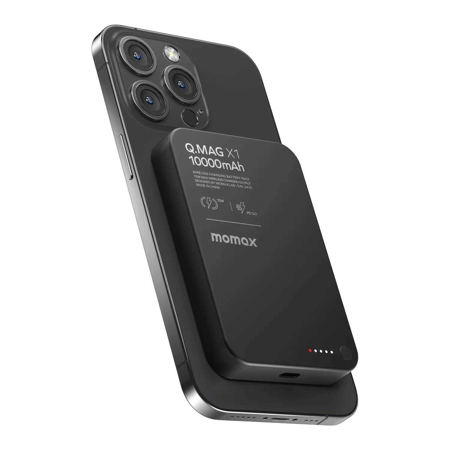 MOMAX Q.Mag X1 Battery Pack - IP117A · 10000mAh · black
