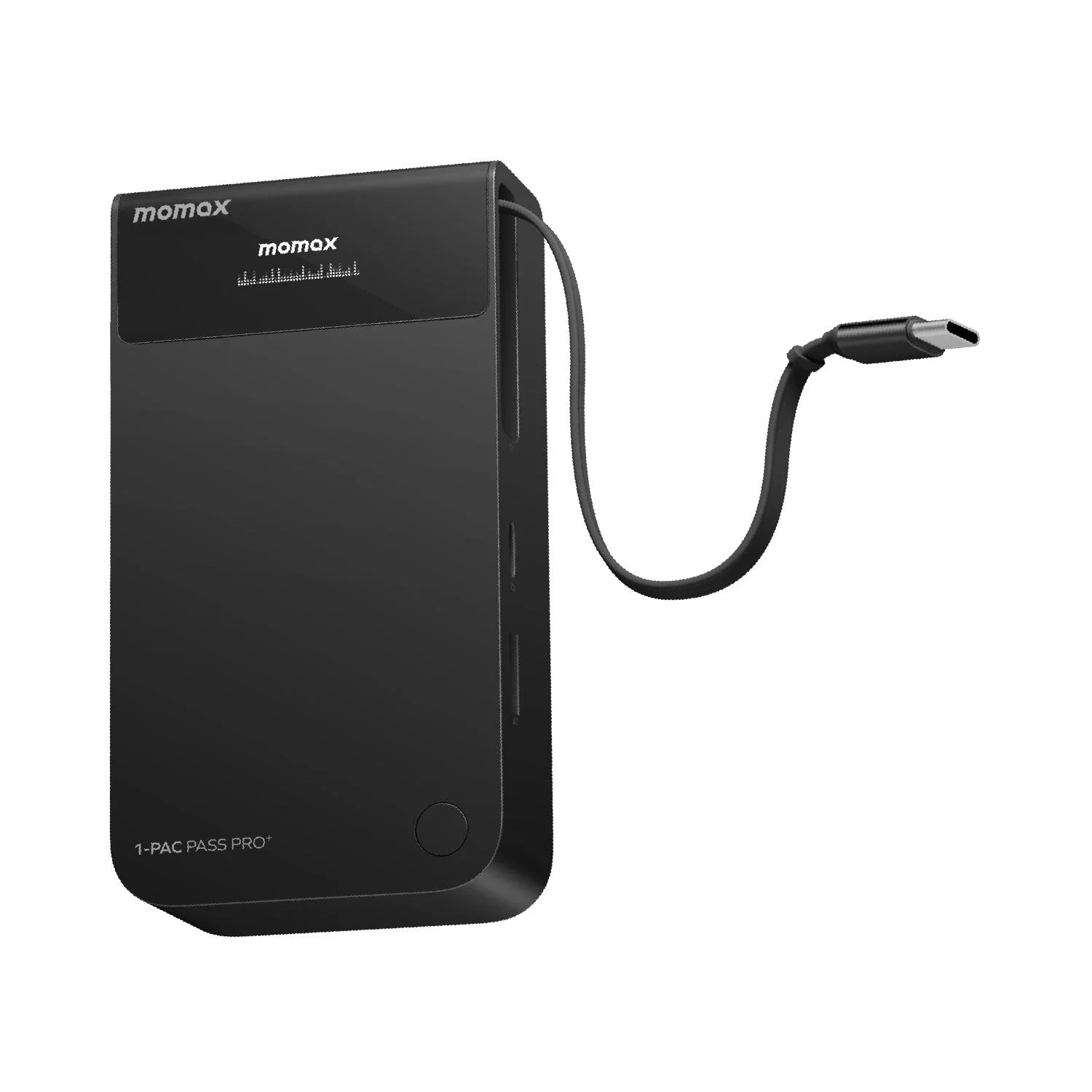MOMAX 1-PAC Pass Pro+ Battery Pack - IP175HK · 10000mAh · 45W cable · Black